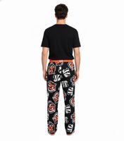 Pantalon de détente homme RE:COVERED X NFL Cincinnati Bengals avec logo de l'équipe, RCNFL1462, Noir/Blanc
