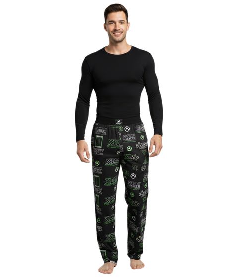 Pantalon de pyjama RE:COVERED X pour Xbox Series X, élégant, noir/vert, RCXBX123