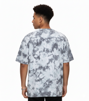 RE:COVERED X John Carpenter`s Halloween Herren T-Shirt im Batikmuster Rundhals-Shirt Fan-Shirt RCSTC117 Grau/Weiß