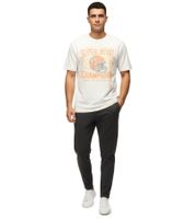 RE:COVERED X NFL Kansas City Chiefs Herren T-Shirt mit Champions-Print Baumwoll-Shirt RCNFL1559 Ecru-Weiß