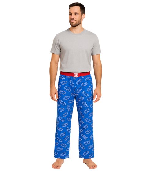 RE:COVERED X NFL Buffalo Bills Men's Lounge Pants with Team Logo, Cotton Pajama Pants, RCNFL1397, Blue