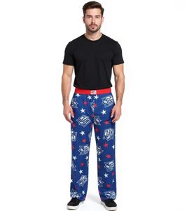 RE:COVERED X NFL Shield and Stars Loungepants Herren Schlafanzug-Hose mit NFL-Logo Baumwolle Pyjama-Hose RCNFL1401 Blau RE:COVERED X NFL Shield and Stars Loungepants Herren Schlafanzug-Hose mit NFL-Logo Baumwolle Pyjama-Hose RCNFL1401 Blau