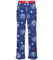 RE:COVERED X NFL Shield and Stars Men's Lounge Pants with NFL Logo, Cotton Pajama Pants, RCNFL1401, Blue
