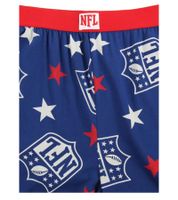 RE:COVERED X NFL Shield and Stars Men's Lounge Pants with NFL Logo, Cotton Pajama Pants, RCNFL1401, Blue