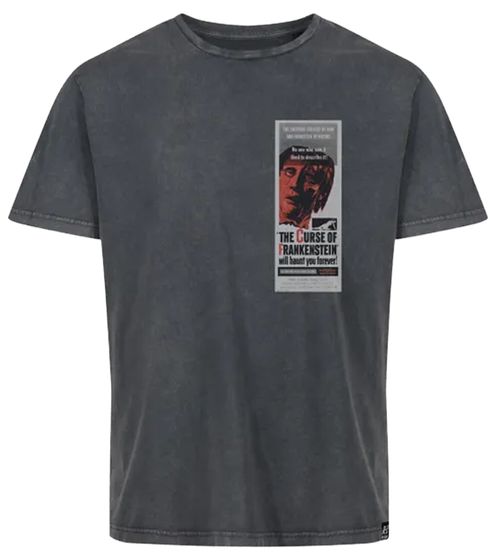 RE:COVERED X HAMMER Horror Frankenstein Curse Herren T-Shirt mit großem Rücken-Print Baumwoll-Shirt RCSTC111 Schwarz