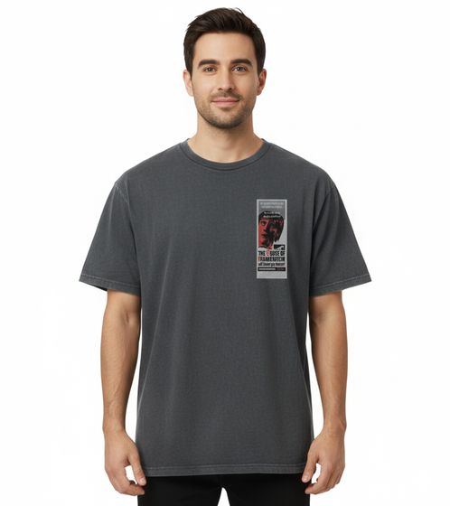 RE:COVERED X HAMMER Horror Frankenstein Curse Herren T-Shirt mit großem Rücken-Print Baumwoll-Shirt RCSTC111 Schwarz