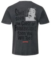RE:COVERED X HAMMER Horror Frankenstein Curse Men's T-Shirt with Large Back Print, Cotton Shirt RCSTC111, Black