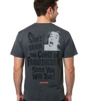 RE:COVERED X HAMMER Horror Frankenstein Curse Men's T-Shirt with Large Back Print, Cotton Shirt RCSTC111, Black