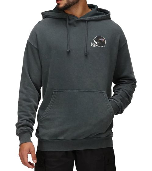 RE:COVERED X NFL Miami Baltimore Ravens Herren Kapuzen-Pullover mit Helm-Patch Baumwoll-Hoody Langarm-Shirt RCNFL1316I Schwarz