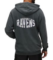 RE:COVERED X NFL Miami Baltimore Ravens Sudadera con capucha para hombre con parche de casco, algodón, manga larga, RCNFL1316I, negro