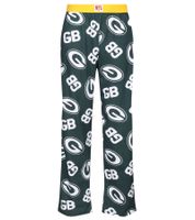 Pantaloni da salotto da uomo RE:COVERED X NFL Green Bay Packers con logo della squadra, pantaloni del pigiama in cotone, RCNFL1398 Verde