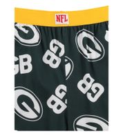 Pantaloni da salotto da uomo RE:COVERED X NFL Green Bay Packers con logo della squadra, pantaloni del pigiama in cotone, RCNFL1398 Verde