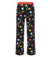 RE:COVERED X Pac-Man Loungepants Herren Schlafanzug-Hose mit Pac-Man Allover-Print Pyjama-Hose RCPCM400 Schwarz/Rot