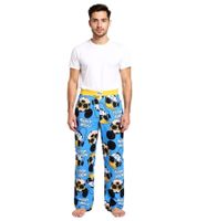 RE:COVERED X Disney Mickey Mouse and Donald Duck Loungepants Herren Schlafanzug-Hose Stylische und bequeme Baumwoll Pyjama-Hose RCDIF2105 Blau/Gelb