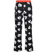 RE:COVERED X Disney Mickey Mouse Loungepants Herren Schlafanzug-Hose mit Mickey Mouse Print Baumwolle Pyjama-Hose RCDIF2106 Schwarz/Weiß