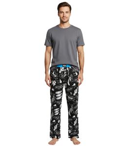 RE:COVERED X Star Wars Pyjama-Hose Herren Schlafanzug-Hose mit Star Wars Comics Aufdruck Print Baumwolle Loungepants RCDIF2108 Schwarz/Weiß RE:COVERED X Star Wars Pyjama-Hose Herren Schlafanzug-Hose mit Star Wars Comics Aufdruck Print Baumwolle Loungepants RCDIF2108 Schwarz/Weiß