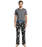 RE:COVERED X Pantalon de pyjama Star Wars pour homme avec imprimé Star Wars Comics, pantalon de détente en coton RCDIF2108 noir/blanc