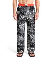 RE: COVERED X Star Wars™ Herren Pyjama-Hose Loungepants mit Raumschiff-Print Schlafanzug-Hose aus Baumwolle Modell RCDIF2107 Schwarz/Weiß