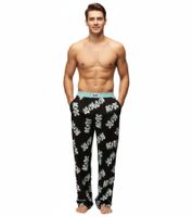 RE:COVERED X ACDC Loungepants Herren Schlafanzug-Hose mit ACDC Allover-Print Pyjama-Hose RCPER922 Schwarz