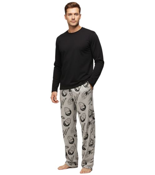 RE:COVERED X Star Trek Pantalones de pijama para hombre con estampado de Star Trek, algodón, RCVCM652 Gris