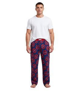RE:COVERED X MARVEL Deadpool Icon Repeat Loungepants Herren Schlafanzug-Hose Deadpool-Print Pyjama-Hose PCMARV504 Navy/Rot RE:COVERED X MARVEL Deadpool Icon Repeat Loungepants Herren Schlafanzug-Hose Deadpool-Print Pyjama-Hose PCMARV504 Navy/Rot