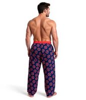 Pantaloni da pigiama RE:COVERED X MARVEL Deadpool Icon Repeat da uomo con stampa Deadpool PCMARV504 blu navy/rosso