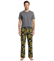 RE:COVERED X Star Wars Men's Pyjama Pants with "The Force Be With You" Print Lounge Pants PCSTW1828 Black/Yellow
