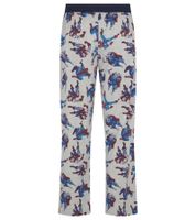 RE:COVERED X MARVEL Comics Hero Lounge Pants Men's Pajama Pants with Marvel Character Print, Cotton Pajama Pants PCMARV500 Gray