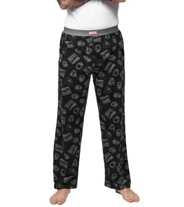 RE:COVERED X MARVEL Comics Hero Loungepants Herren Schlafanzug-Hose mit Marvel-Figuren-Print Pyjama-Hose MMDIF1485 Schwarz/Grau RE:COVERED X MARVEL Comics Hero Loungepants Herren Schlafanzug-Hose mit Marvel-Figuren-Print Pyjama-Hose MMDIF1485 Schwarz/Grau