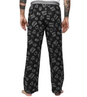 RE:COVERED X MARVEL Comics Hero Loungepants Herren Schlafanzug-Hose mit Marvel-Figuren-Print Pyjama-Hose MMDIF1485 Schwarz/Grau