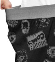 RE:COVERED X MARVEL Comics Hero Loungepants Herren Schlafanzug-Hose mit Marvel-Figuren-Print Pyjama-Hose MMDIF1485 Schwarz/Grau