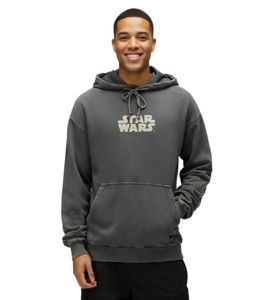 Felpa con cappuccio da uomo RE:COVERED X Star Wars con stampa sul retro, felpa in cotone, maglia a maniche lunghe, RCDIF2047 Grigio Felpa con cappuccio da uomo RE:COVERED X Star Wars con stampa sul retro, felpa in cotone, maglia a maniche lunghe, RCDIF2047 Grigio