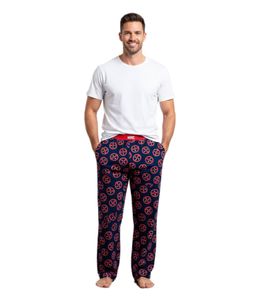 RE:COVERED X MARVEL Deadpool Icon Repeat Loungepants Herren Schlafanzug-Hose Deadpool-Print Pyjama-Hose PCMARV504 Blau/Rot RE:COVERED X MARVEL Deadpool Icon Repeat Loungepants Herren Schlafanzug-Hose Deadpool-Print Pyjama-Hose PCMARV504 Blau/Rot