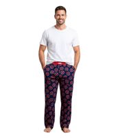 RE:COVERED X MARVEL Deadpool Icon Repeat Lounge Pants Men's Deadpool Print Pajama Pants PCMARV504 Blue/Red