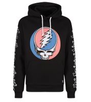 RE:COVERED X Grateful Dead Herren Kapuzen-Pullover mit Band Logo-Print Baumwoll-Hoody Langarm-Shirt RCWBROS170 Schwarz