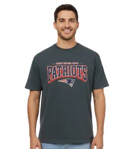 RE:COVERED X NFL New England Patriots Herren T-Shirt mit Logo-Print Baumwoll-Shirt Rundhals-Shirt MMNFL1207 Grau RE:COVERED X NFL New England Patriots Herren T-Shirt mit Logo-Print Baumwoll-Shirt Rundhals-Shirt MMNFL1207 Grau