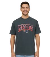 RE:COVERED X NFL New England Patriots Herren T-Shirt mit Logo-Print Baumwoll-Shirt Rundhals-Shirt MMNFL1207 Grau