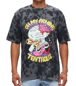 T-shirt homme RE:COVERED X Nickelodeon, col rond en coton, motif Bob l'éponge, noir, RCVCM685