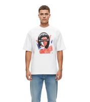 RE:COVERED X Sex Pistols Herren T-Shirt God Save the Queen Baumwoll-Shirt mit großem Print Rundhals-Shirt RCBVD3845 Weiß