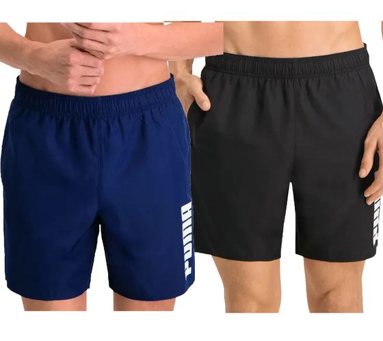 Pantaloncini da bagno Puma da uomo, pantaloncini estivi con tasche, eleganti pantaloncini da bagno, costumi da bagno, 100004862 Nero o Blu navy
