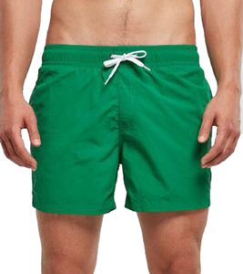 Bañador DEF MERCH para hombre, shorts de verano con bolsillos y slip interior, BY050 Verde