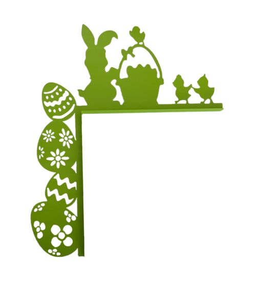 Decoración de Pascua para Marcos de Puerta, Figura Decorativa, Decoración para Puertas, 40x35x2cm, 932927 Verde