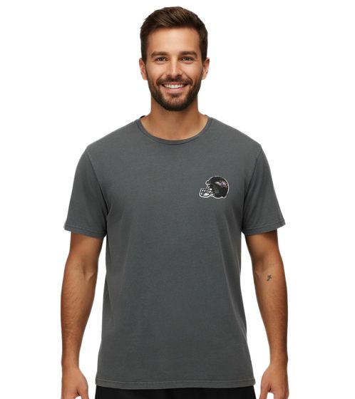RE:COVERED X NFL Baltimore Ravens - Camiseta de hombre con casco de fútbol americano, cuello redondo de algodón, RCNFL1315I Gris