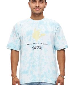 RE:COVERED X Pokemon Herren T-Shirt mit Pikachu Print Baumwoll-Shirt Rundhals-Shirt RCPOK216 Blau RE:COVERED X Pokemon Herren T-Shirt mit Pikachu Print Baumwoll-Shirt Rundhals-Shirt RCPOK216 Blau