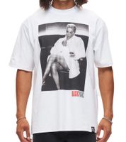 RE:COVERED X Studio Canal Men's T-Shirt BASIC INSTINCT Cotton Shirt with Large Print, Crew Neck, RCSTC113 White