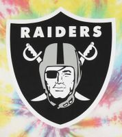 T-shirt da uomo RE:COVERED X NFL Las Vegas Raiders con stampa del logo, girocollo in cotone, RCNFL1379, colorata