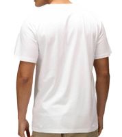 Camiseta RE:COVERED X Disney para hombre con estampado grande de Mickey Mouse y sus amigos, cuello redondo, blanca