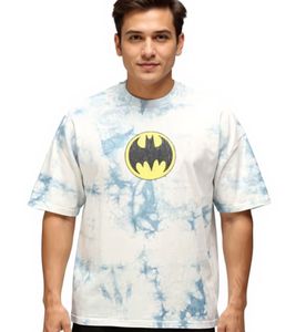 T-shirt homme RE:COVERED X DC Batman en coton fendu, motif tie-dye, col rond, RCWARN553 Gris T-shirt homme RE:COVERED X DC Batman en coton fendu, motif tie-dye, col rond, RCWARN553 Gris
