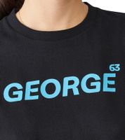 Mercedes-Benz AMG Petronas F1 MAPF Damen T-Shirt George Russell Baumwoll-Shirt Kurzarm-Shirt 701227128 001 Schwarz