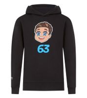 Felpa con cappuccio Mercedes-Benz AMG Petronas F1 George Russell per bambine e bambini, Felpa con cappuccio Formula 1 701227132 001 Nero